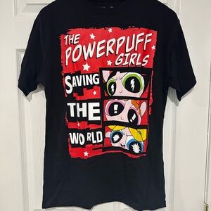 Cartoon Network Powerpuff Girls Black and Red Tee